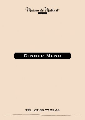 Dinner Menu
